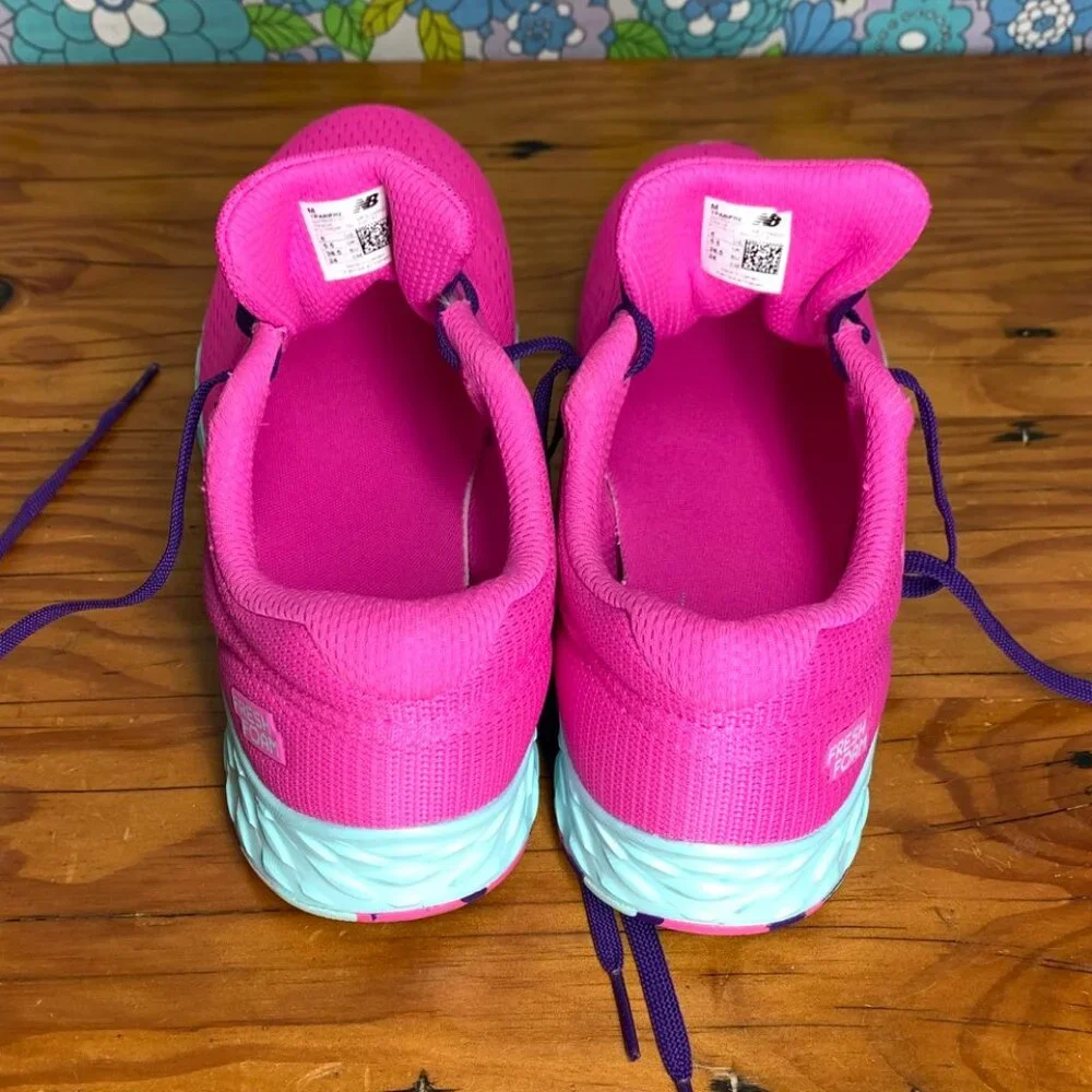 New Balance Kids Hot Pink and Purple Sneakers